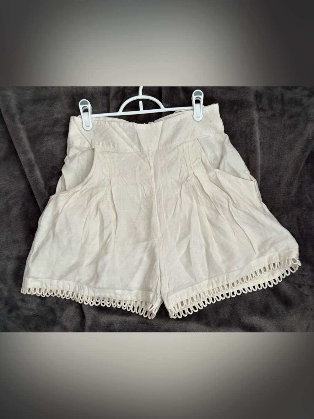 Guess Cream Textured Tie-Front Shorts